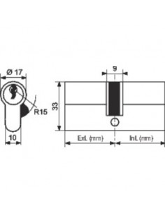 CYL EXEM F9 45X45 LN 3 CLES EXEM 82FA045459.EM 2