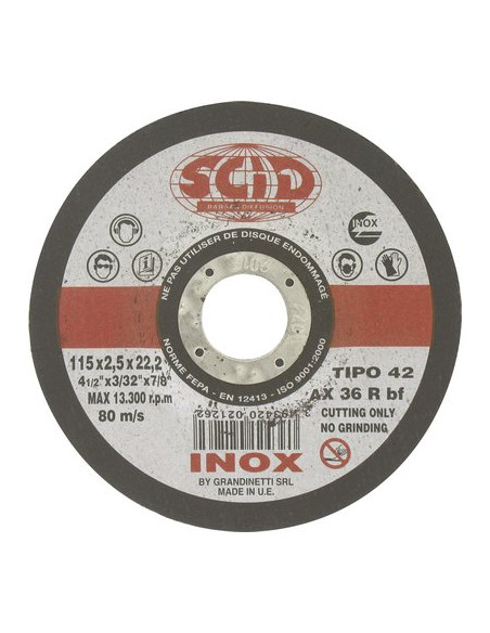 DISQ.TRONC.INOX BLUE 115X2.5 SCID 2126