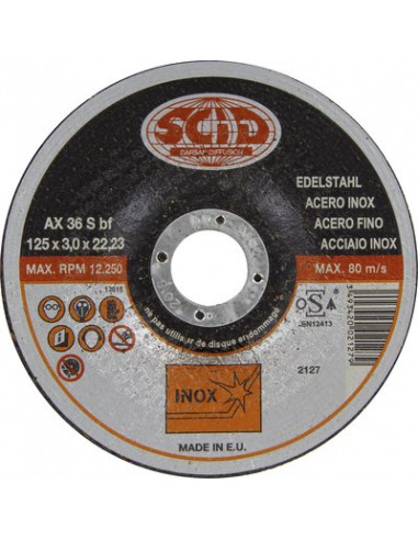 DISQ.TRONC.INOX BLUE 125X2.5 SCID 2127