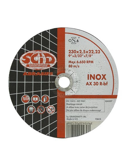 DISQ.TRONC.INOX BLUE 230X2.5 SCID 2128