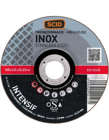 DISQ.TRONC.INOX BLUE 125X2.5 SCID 2127