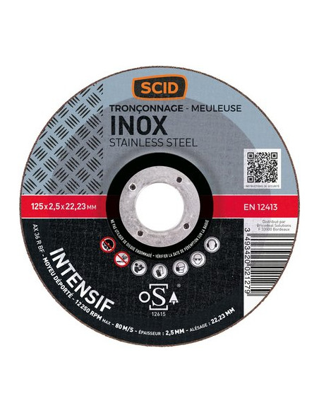 DISQ.TRONC.INOX BLUE 125X2.5 SCID 2127