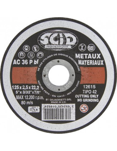 DISQ.TRONC.UNIVERSEL 125X2.5 SCID 1992