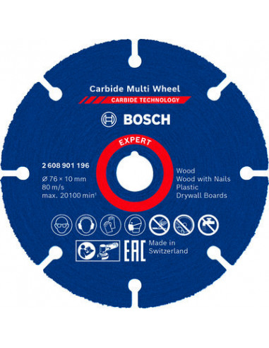DISQUE EXPERT MULTI WHEEL 76MM BOSCH 2608901196