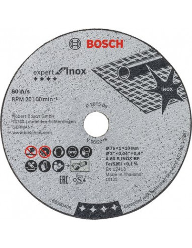 DISQUE INOX 76 MM /5 BOSCH 2608601520