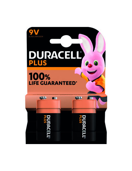DURACELL PLUS 100% 9V X2 DURACELL 5000394142268