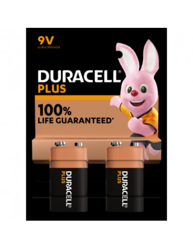 DURACELL PLUS 100% 9V X2 DURACELL 5000394142268