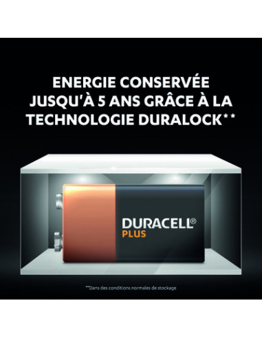 DURACELL PLUS 100% 9V X2 DURACELL 5000394142268