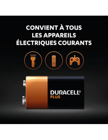 DURACELL PLUS 100% 9V X2 DURACELL 5000394142268