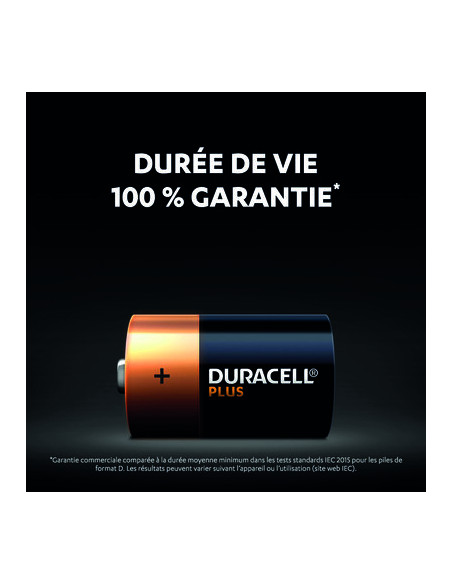 DURACELL PLUS 100% D X2 DURACELL 5000394141988