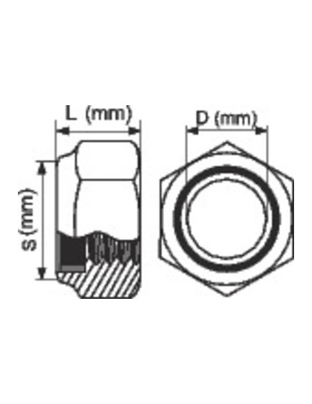 ECROU INDESS. ZING D6 /200 VISWOOD 9856