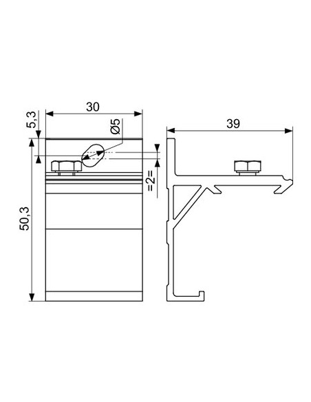 EQUERRE FIXATION SAF RAIL SPL MANTION 13013
