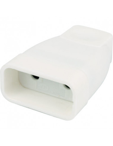 FICHE FEMELLE 2P6A BLANC 9MM DHOME FSR1 - BLANC