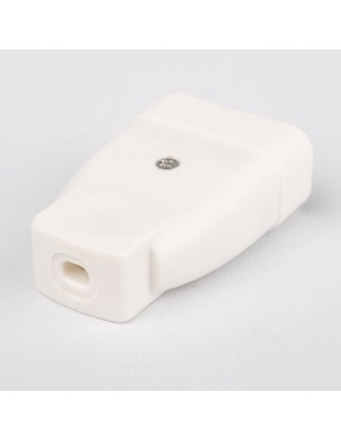 FICHE FEMELLE 2P6A BLANC 9MM DHOME FSR1 - BLANC