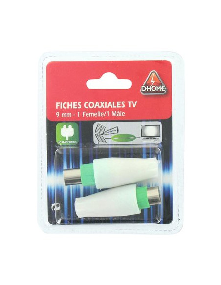 FICHES COAX DROITE D9 F/M DHOME HTC3311+HTC3310