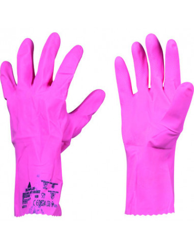 GANT MENAGE LATEX ROSE 9(10 pièces) DELTA PLUS VE210RO09