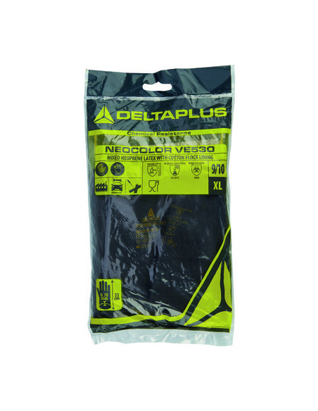 GT NEOPRENE/LATEX 30CM 9(10 pièces) DELTA PLUS VE530BM09