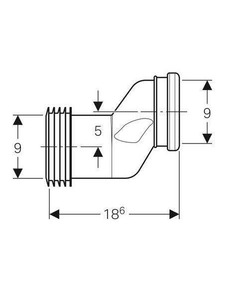 JEU MANCHON WC SUSPENDU 5CM GEBERIT 388.352.29.1