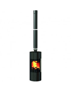 Tuyau télescopique système ECOT en noir mat diamètre 150 mm TEN 349901 2