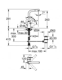 MIT LAV BEC HT EURODISC COSMO GROHE 23054003 2