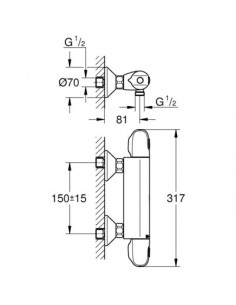 MIT THM DOUCHE GROTHERM 1000 NEW GROHE PRO 34818003 2