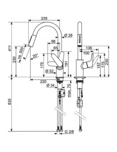 MIT.FOCUS CUIS. DOUCHETTE.EXTR HANSGROHE 31815000 2