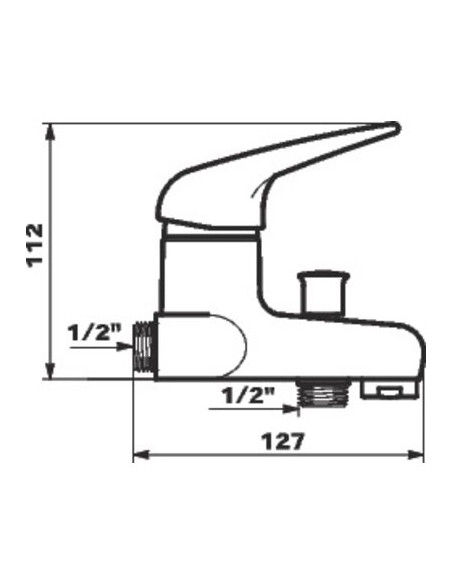 MITIGEUR BAIN-DOUCHE 100-120 DELABIE 2512
