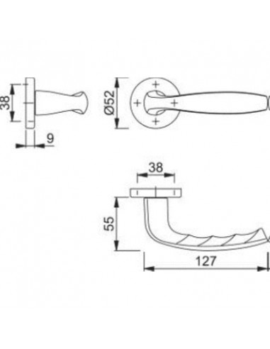 POIGNE NEWYORK ALU 35-45MM BLK HOPPE ET CIE 11887187