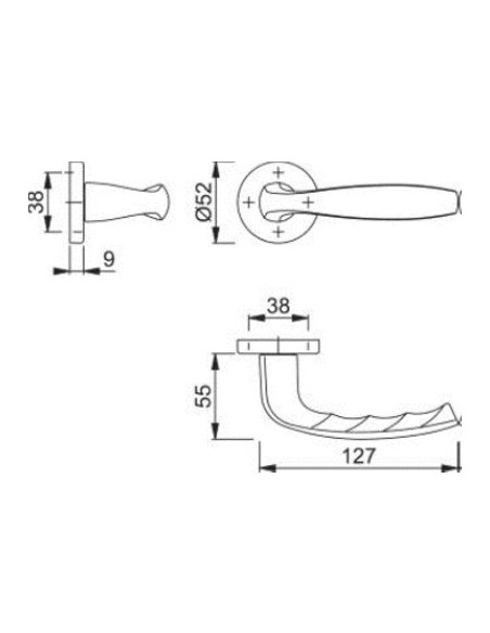 POIGNE NEWYORK ALU 35-45MM BLK HOPPE ET CIE 11887187