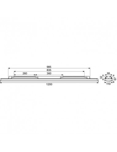 REGLETTE LED IP68 4480LM 120CM DHOME FL7440K
