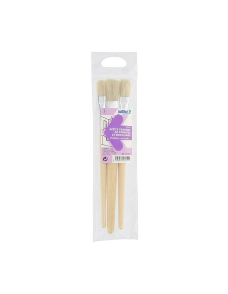 SACH.3 PINCEAUX RACCO.6(10 pièces)/14 OUTIBAT BD147251/1430