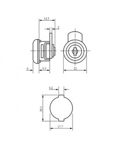 SERRURE TYPE 4900-01 AVEC CAME GRAPPIN ANNAT 365044 2