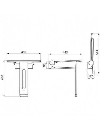 SIEGE DOUCHE RABAT AV PIED ANTHR DELABIE 511930C