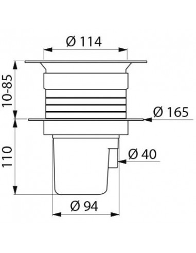 SIPHON SOL SOUPLE 150 X 150 DELABIE 683002
