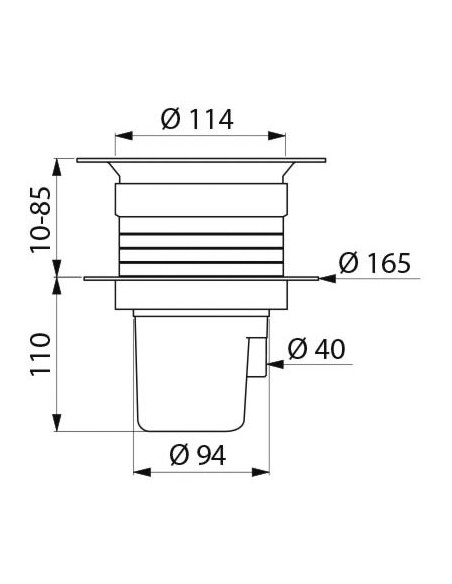 SIPHON SOL SOUPLE 150 X 150 DELABIE 683002