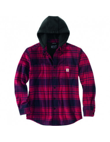 SURCHEMISE HOOD FLANNEL RED S CARHARTT S1105621R09S