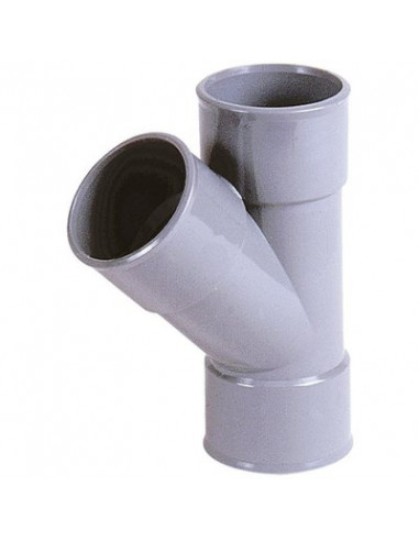 TE CULOTTE PVC 45° FFF 100 NICOLL UBT144