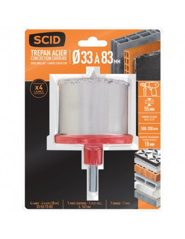 TREPAN CONC. CAR. 4LAM 33-83MM SCID 704361