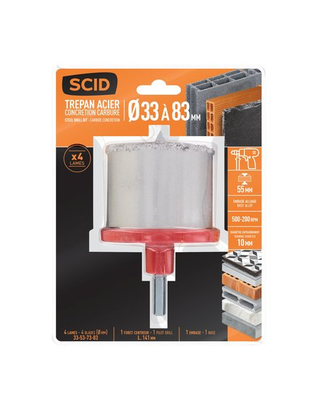 TREPAN CONC. CAR. 4LAM 33-83MM SCID 704361