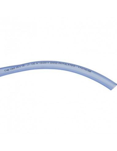 TUYAU CRISTAL TRANSP.15X19 50M CAP VERT 180.1519.7486.50