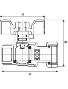 VANNE COL MF1/2 PAPILLON D12MM ARCO 2290.0 2