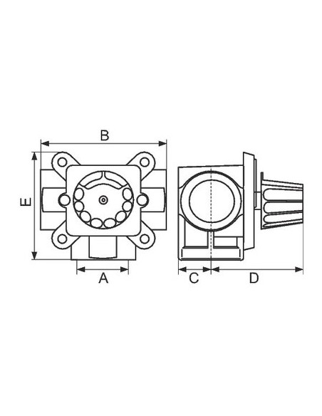 VANNE MAN 3V LAITON F 20X27 THERMADOR VC3V20