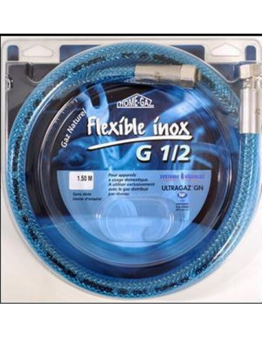 FLEXIBLE INOX GAZ NAT 1.50 M - SANS DATE HOME GAZ 44293