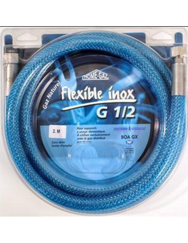 FLEXIBLE INOX GAZ NAT 2.00 M - SANS DATE HOME GAZ 44294