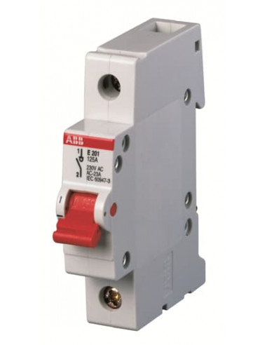 Interrupteur modulaire (E200) 1 Pôle 80A levier Rouge 2CDE281001R0080 ABB A964574