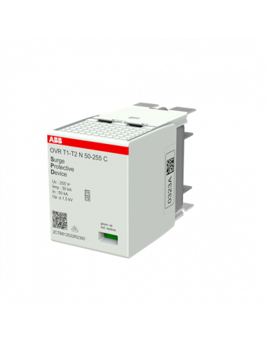 Cartouche de Neutre pour Parafoudre OVR T1-T2 N 50-255 C Un.230V 2CTB812522R2300 ABB B611465