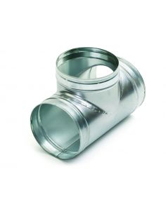 Té Equerre Galvanisé : TE 90° Diamètre 125/125 mm ALDES 11093107