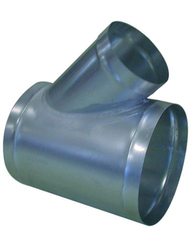 Té Oblique Galvanisé : TO 45° Diamètre 125/80 mm ALDES 11093209