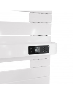 RADIATEUR SÈCHE-SERVIETTES CLASSIQUE MAT À GAUCHE AVEC SOUFFLERIE 1500W BLANC BRILLANT THERMOR 483250 2