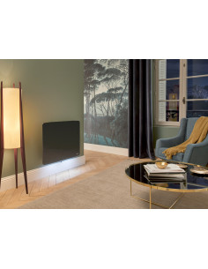 Radiateur verre connecté Verali horizontal 1000W noir brillant ATLANTIC 507659 2